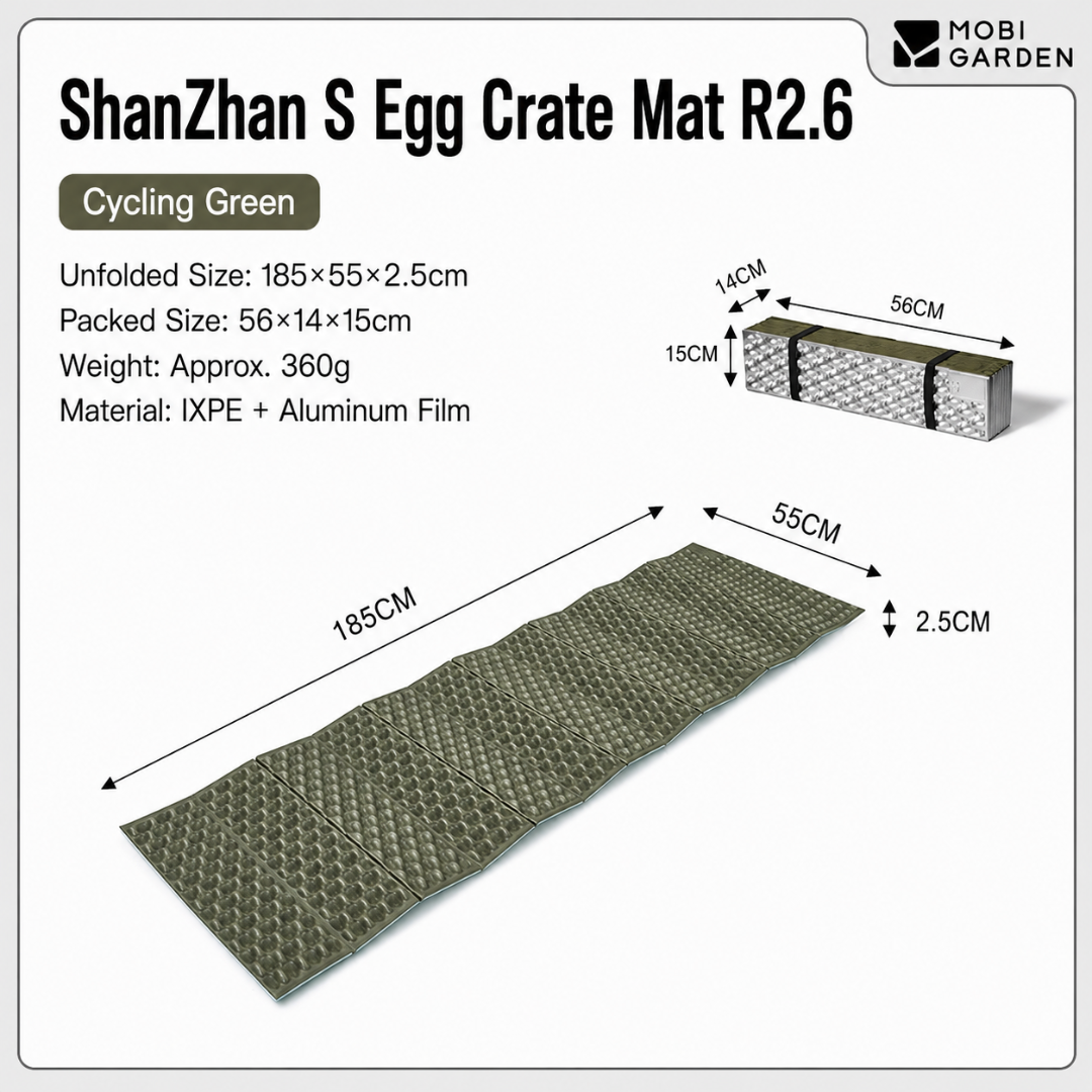 Mobi Garden Matras Lipat IXPE R-Value R2.1 2.2 2.6 NX2366300 Sleeping Pad Busa UL Ultralight Egg Crate R Value 2.1 2.2 2.6 NX2566302