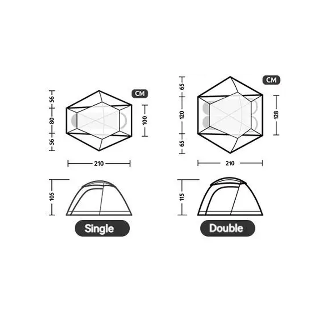 Tenda Bealock Hiking Naturehike CNK2350WS011 Backpack Camping Tent