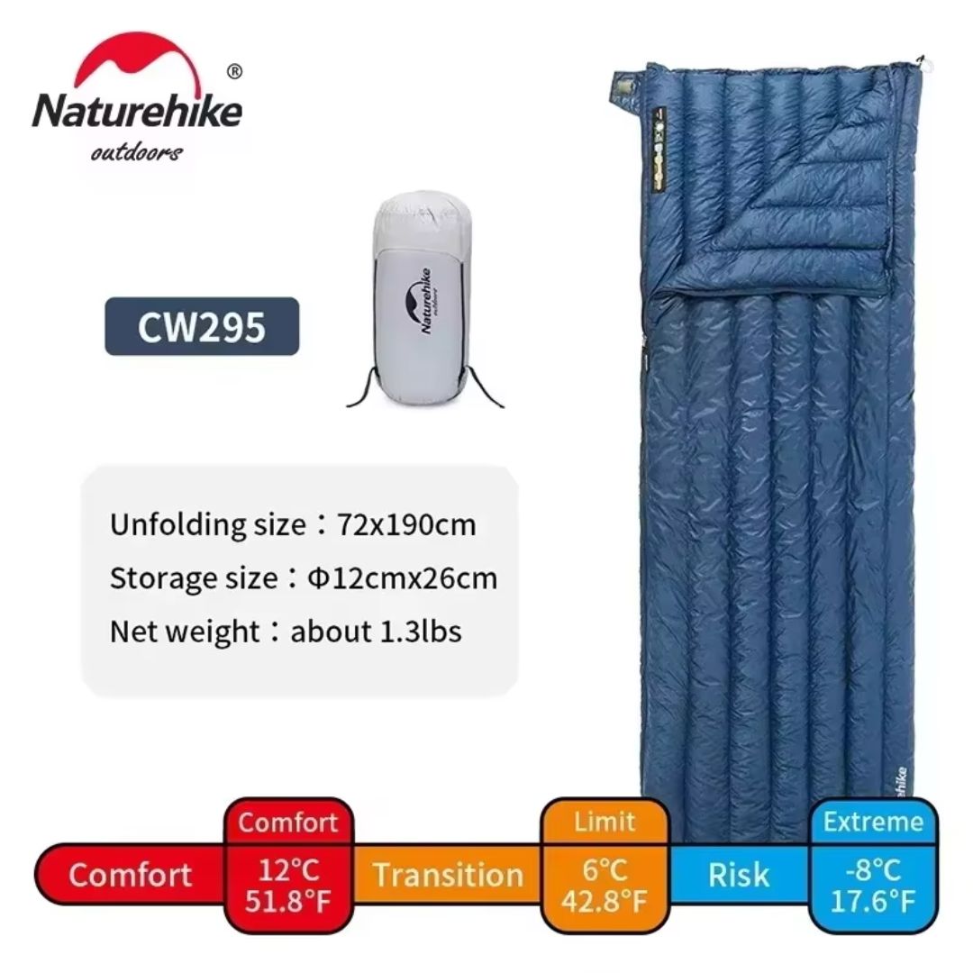 Naturehike Kantong TIdur Envelope CW280 CW295 CNK2300SD013 Sleeping Bag Duck Down CWM400 NH18Y011-R Ultralight