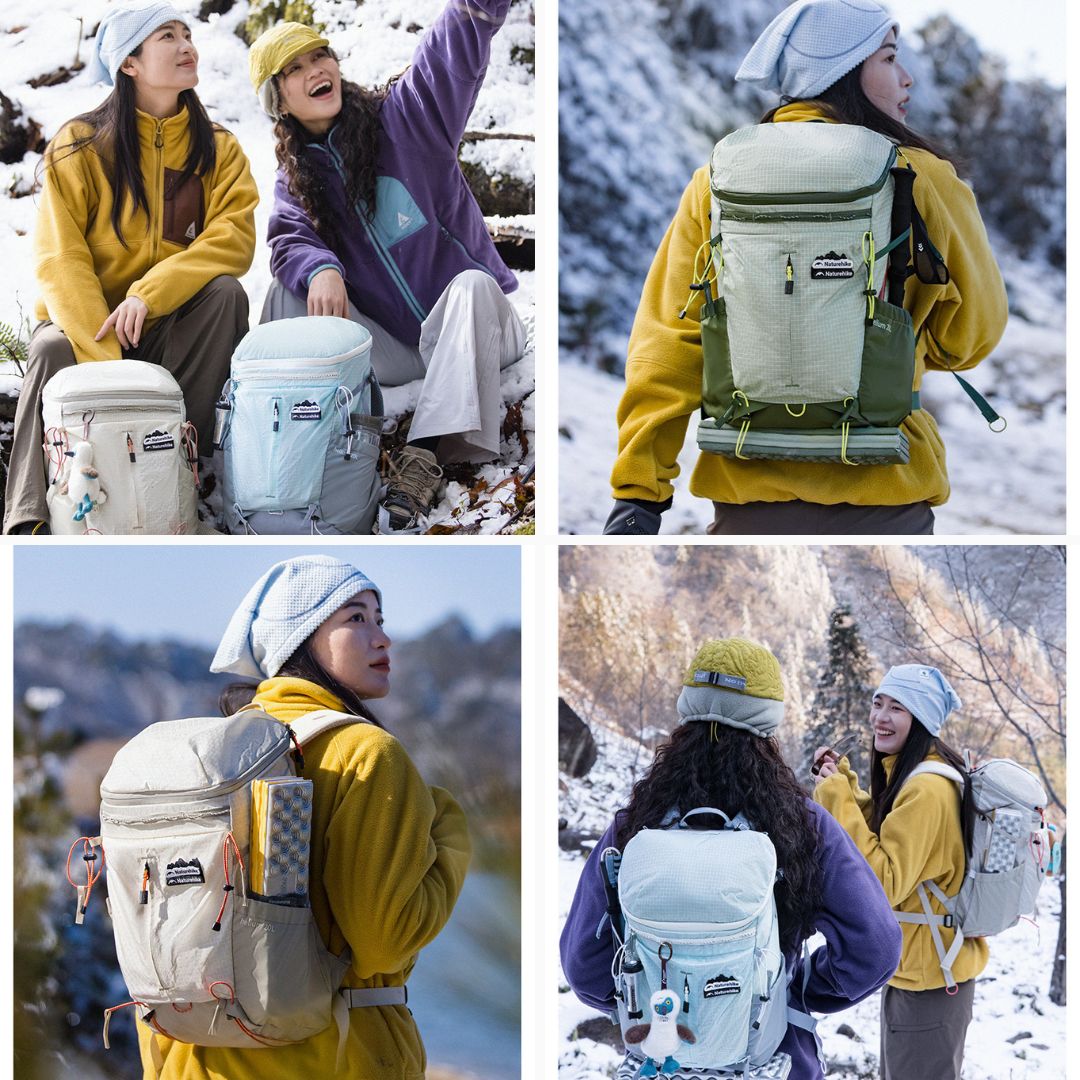 Naturehike Tas Ransel Hellium CNK2300016 Backpack Carrier Hiking Backpack Tas Hiking Ultralight Daypack Outdoor CNK2300BB017