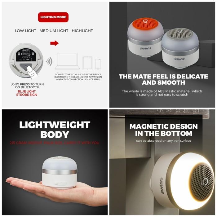 Sunrei CC Music SE Lampu Tenda Camping & Speaker