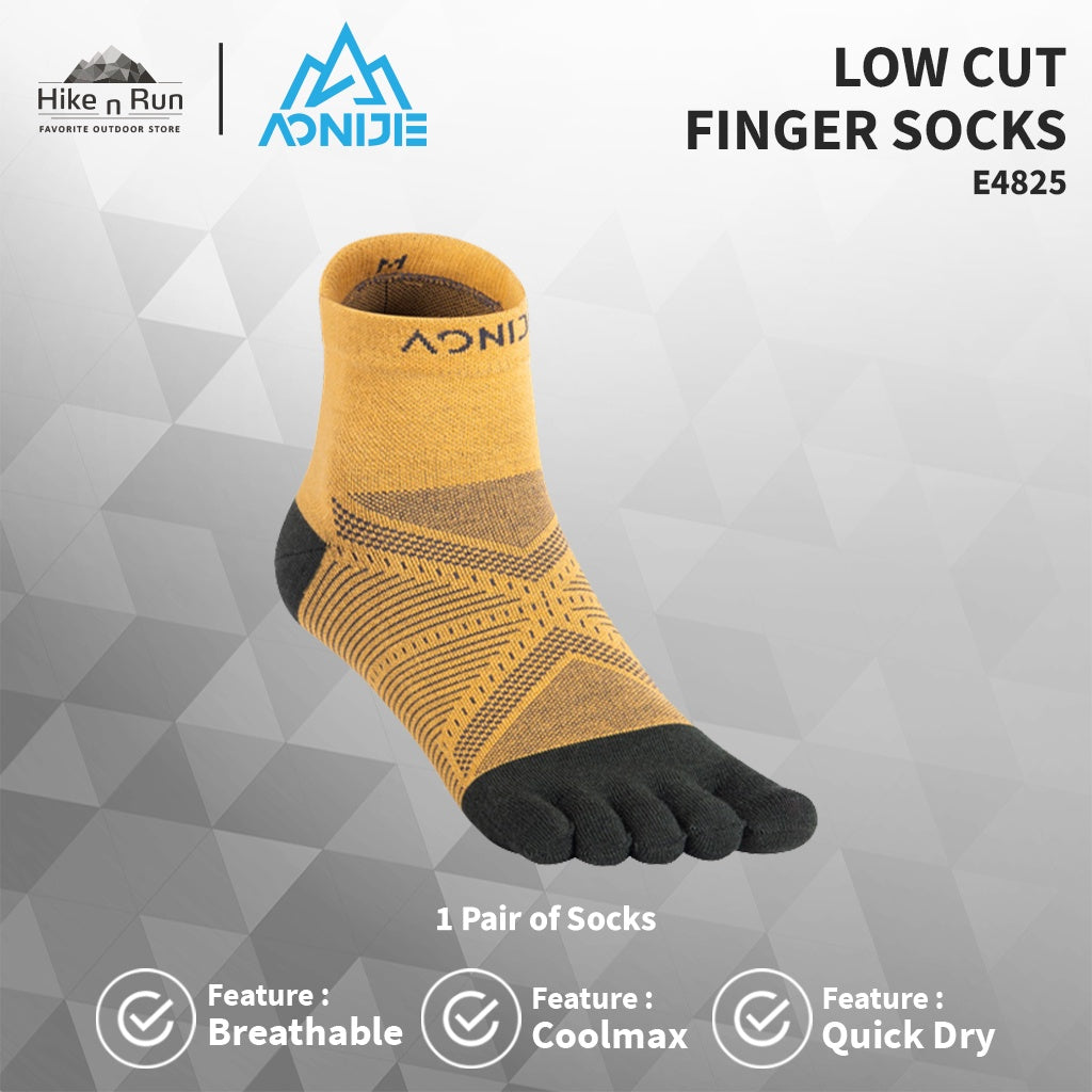 Aonijie E4825 Kaos Kaki Running Finger Socks Middle Cut