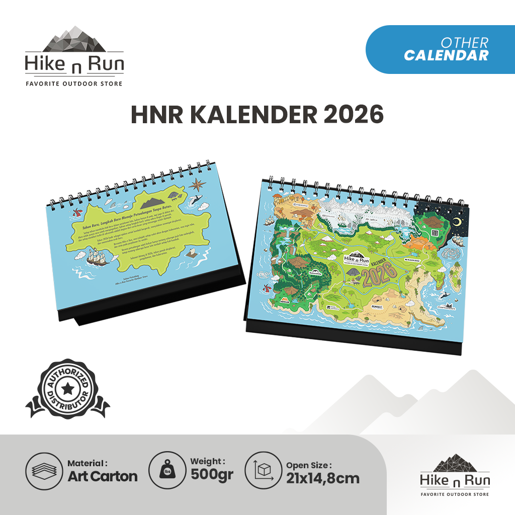 Kalender Cetak Terbaru Hike N Run New Desk Calendar
