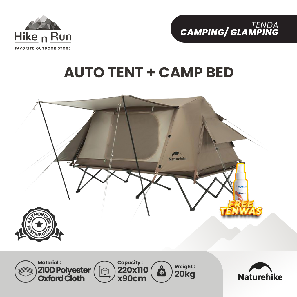 PREORDER!!! Tenda Glamping Campbed 1 Orang Naturehike CNH22ZP001 Auto Tent