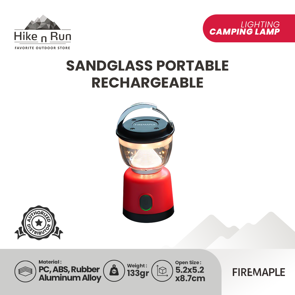 Lampu Lentera Camping Mini Firemaple Sandglass Portable Led Rechargeable