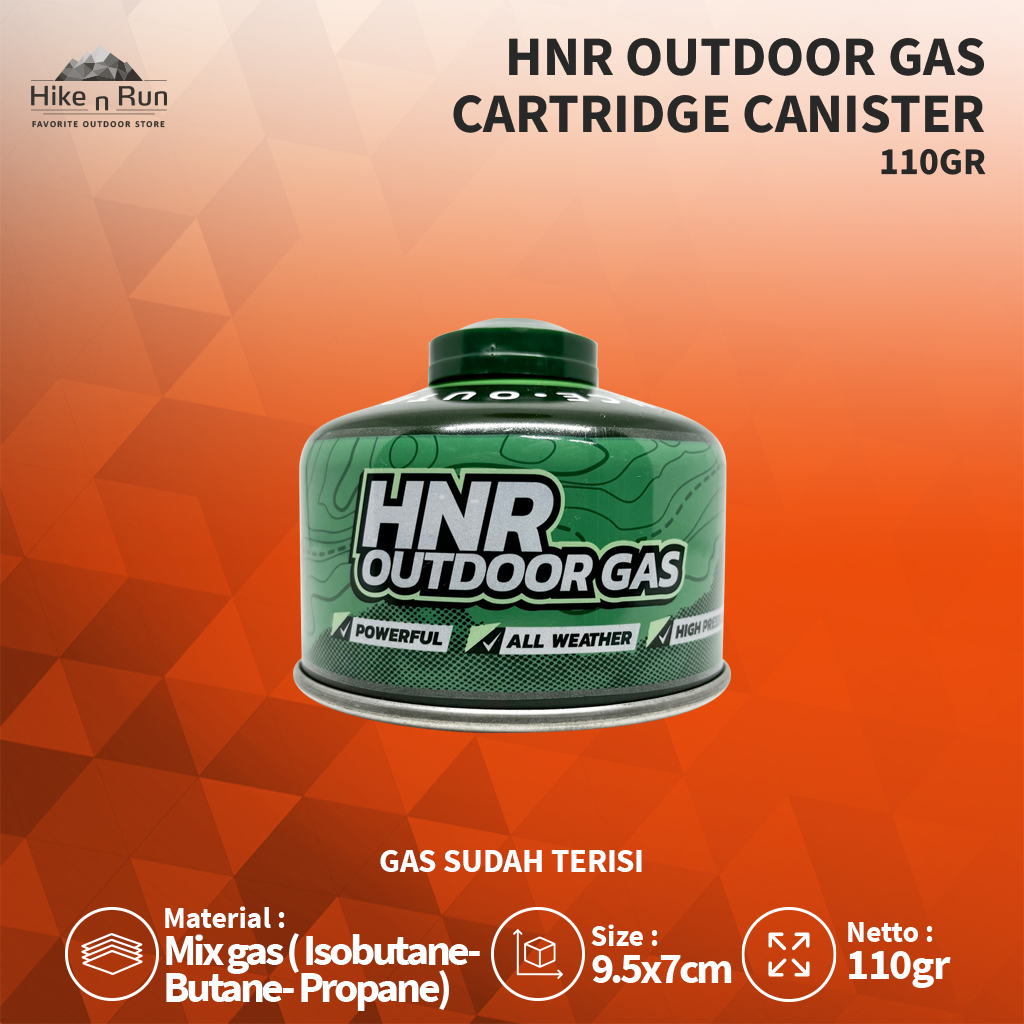 Hike n Run Portable Gas Canister Camping Hiking Terisi 110gr 230gr 450gr