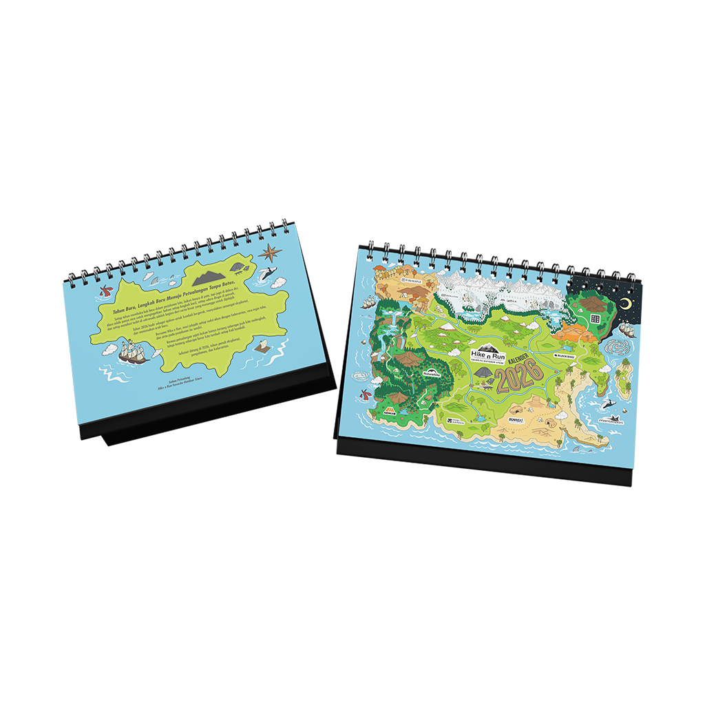 Kalender Cetak Terbaru Hike N Run New Desk Calendar