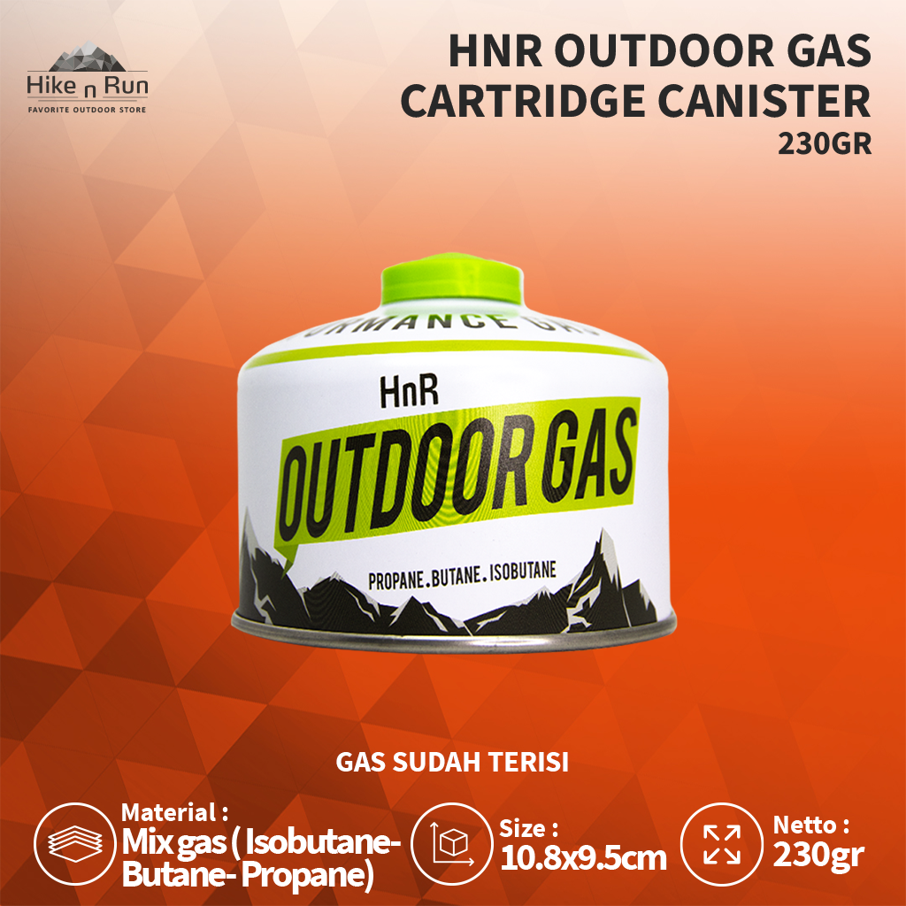 Hike n Run Portable Gas Canister Camping Hiking Terisi 110gr 230gr 450gr