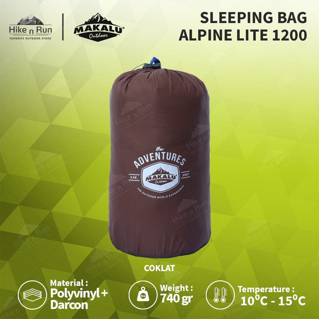 Sleeping Bag Makalu Ultralight Envelope Alpine Lite 1200