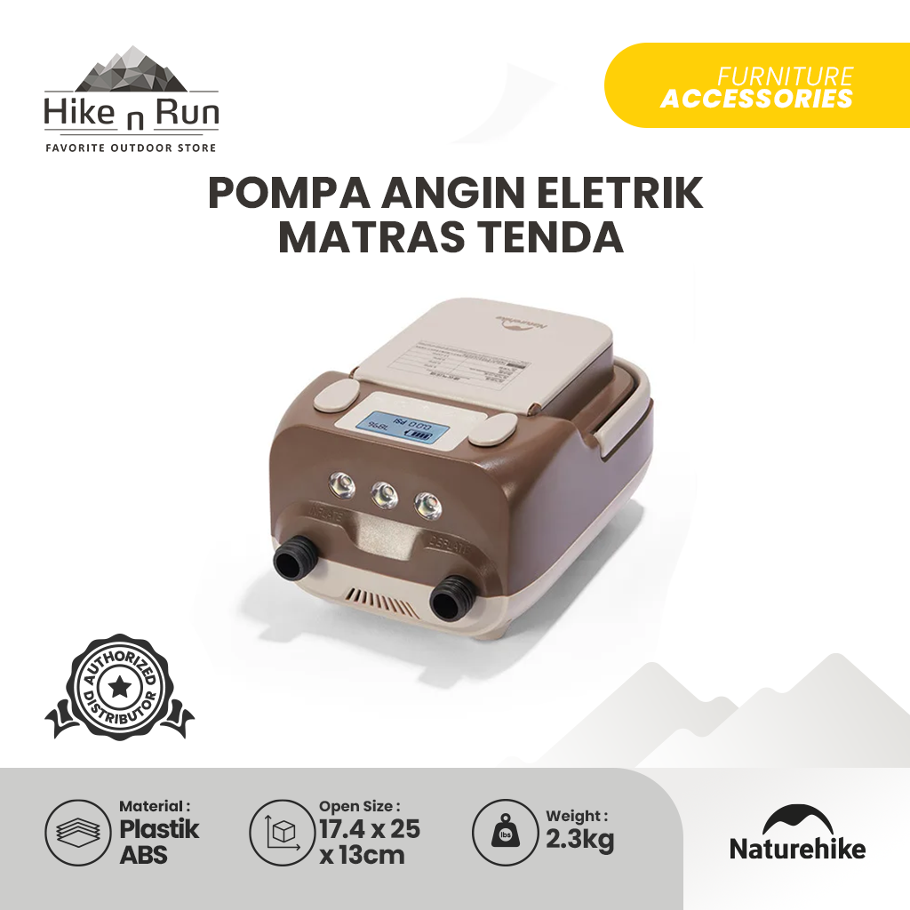 Pompa Angin Eletrik Matras Tenda Naturehike CNH22DQ004 Air Pump Lightning Rechargeable