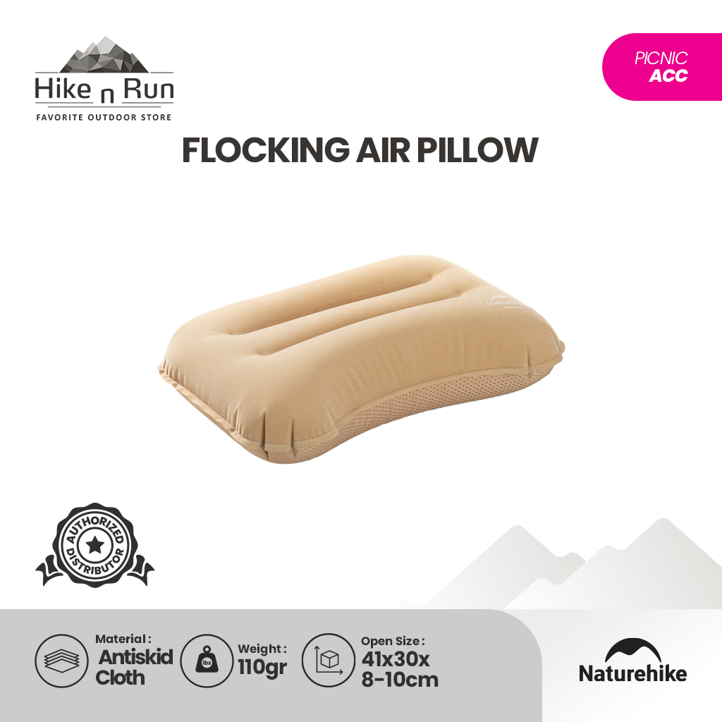 Bantal Tiup Naturehike NH21ZT002 Flocking Air Pillow