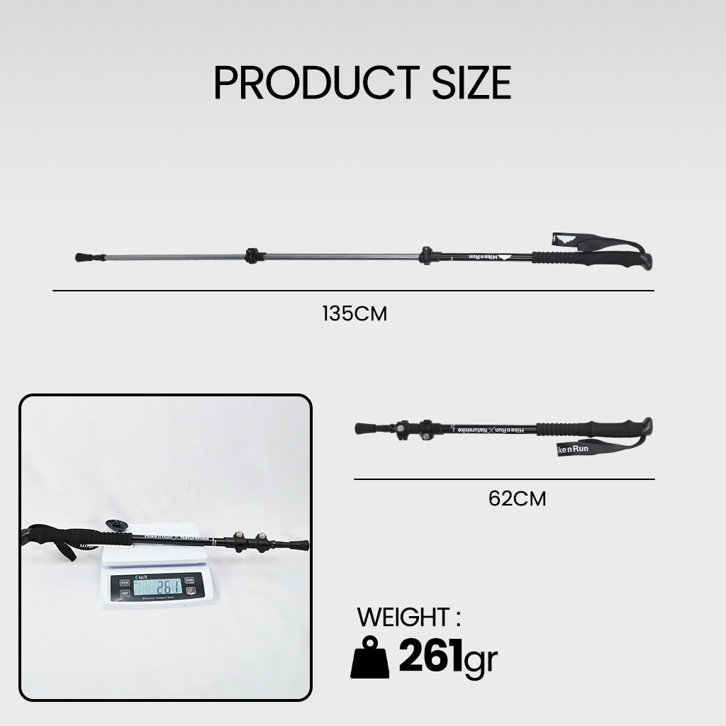 Trekking Pole Telescopic Naturehike X Hike n Run ST01 NH17D001-Z Allumunium Alloy Special Edition