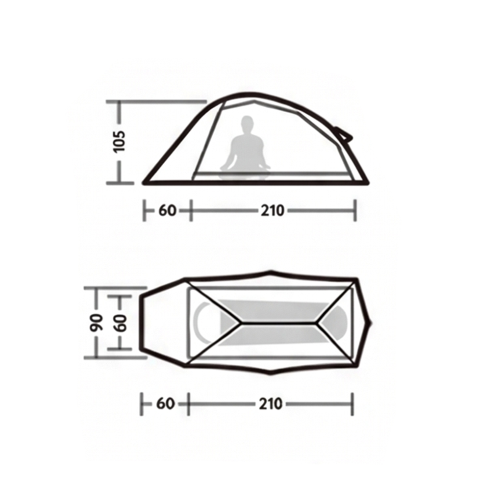 Tenda Hiking Ringan Naturehike Hiking Tent Cloud Up NH18T010-T/NH17T001-T/NH18T030-T/CNK2450WS032