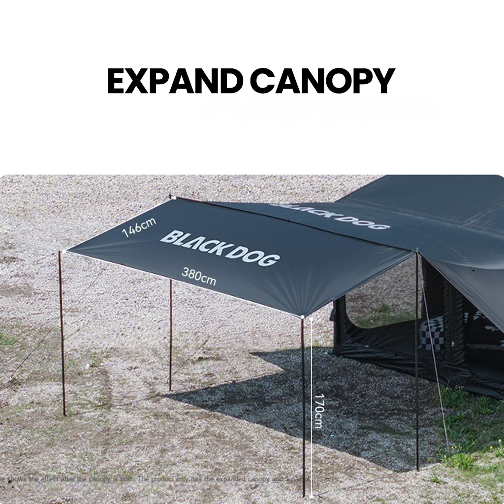 BlackDog Tenda Camping ROC Air Inflatable Glamping Tent CBD2550WS012 Canopy CBD2550WS026
