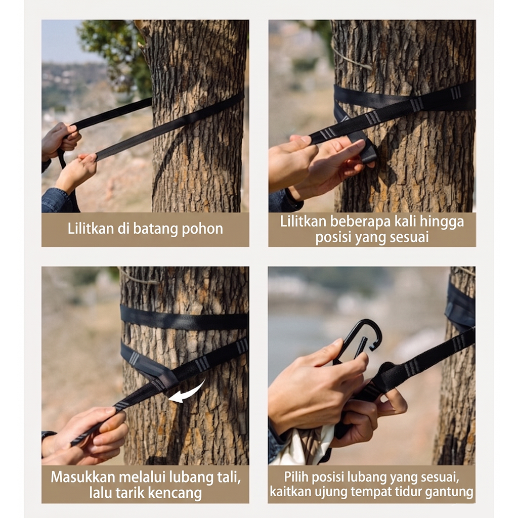 NATUREHIKE SINGLE DOUBLE HAMMOCK ULTRALIGHT NH21DC011