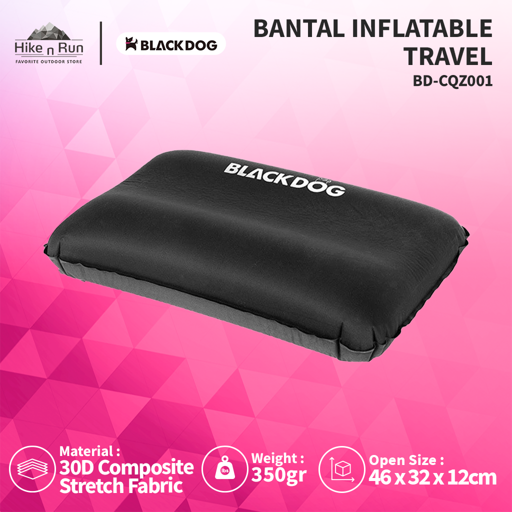 BLACK DOG BANTAL ANGIN TIUP TRAVEL INFLATABLE BD-CQZ001