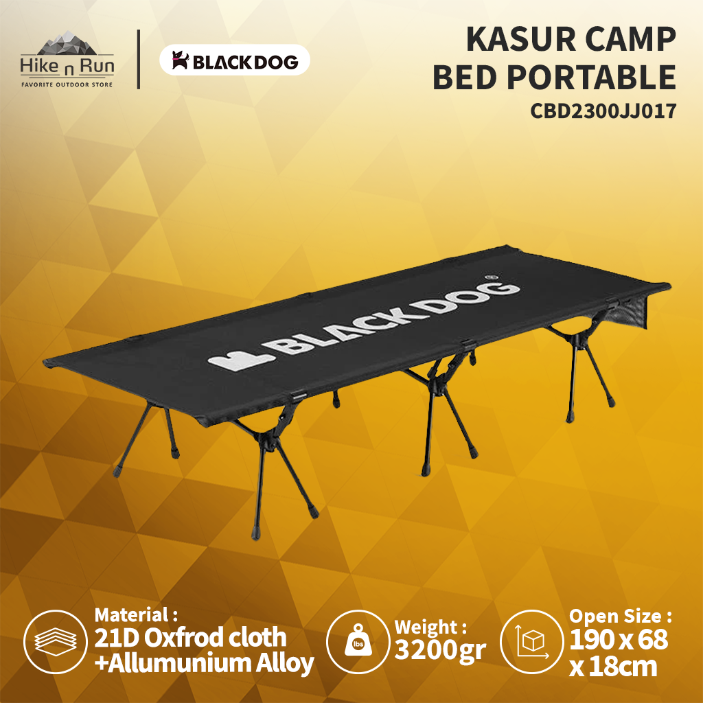 PRE-ORDER!!! CAMP BED CAMPING LIPAT BLACK DOG BD-XJC001 FOLDING VELBED