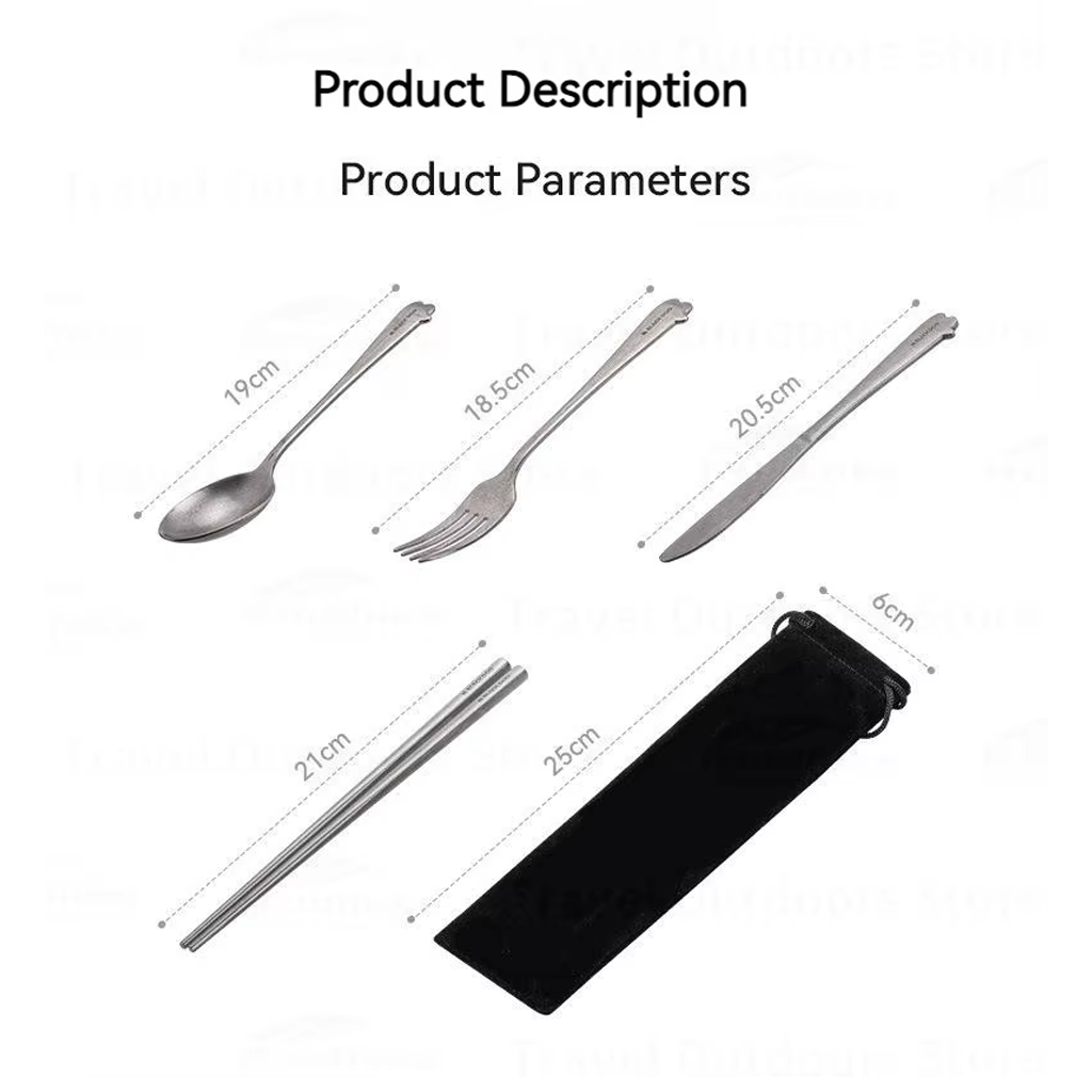 Set Alat Makan Blackdog  BD-CJ007 Stainless Steel Tableware Set