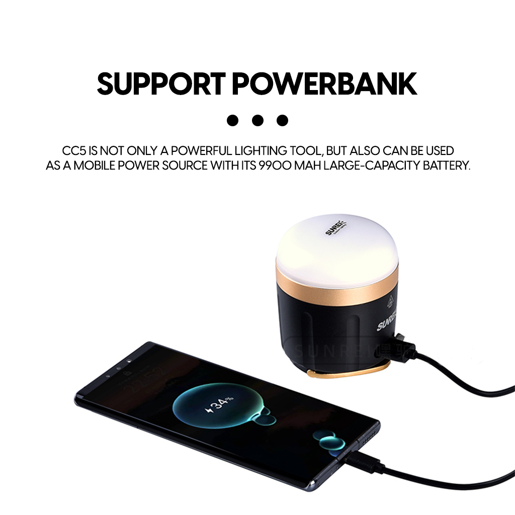 Sunrei Lampu CC5 LED Camping  Light