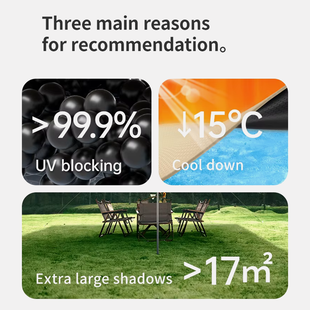 Naturehike Kanopi Flysheet Camping CNK2350WS015 Cloud Skies Canopy Tarp