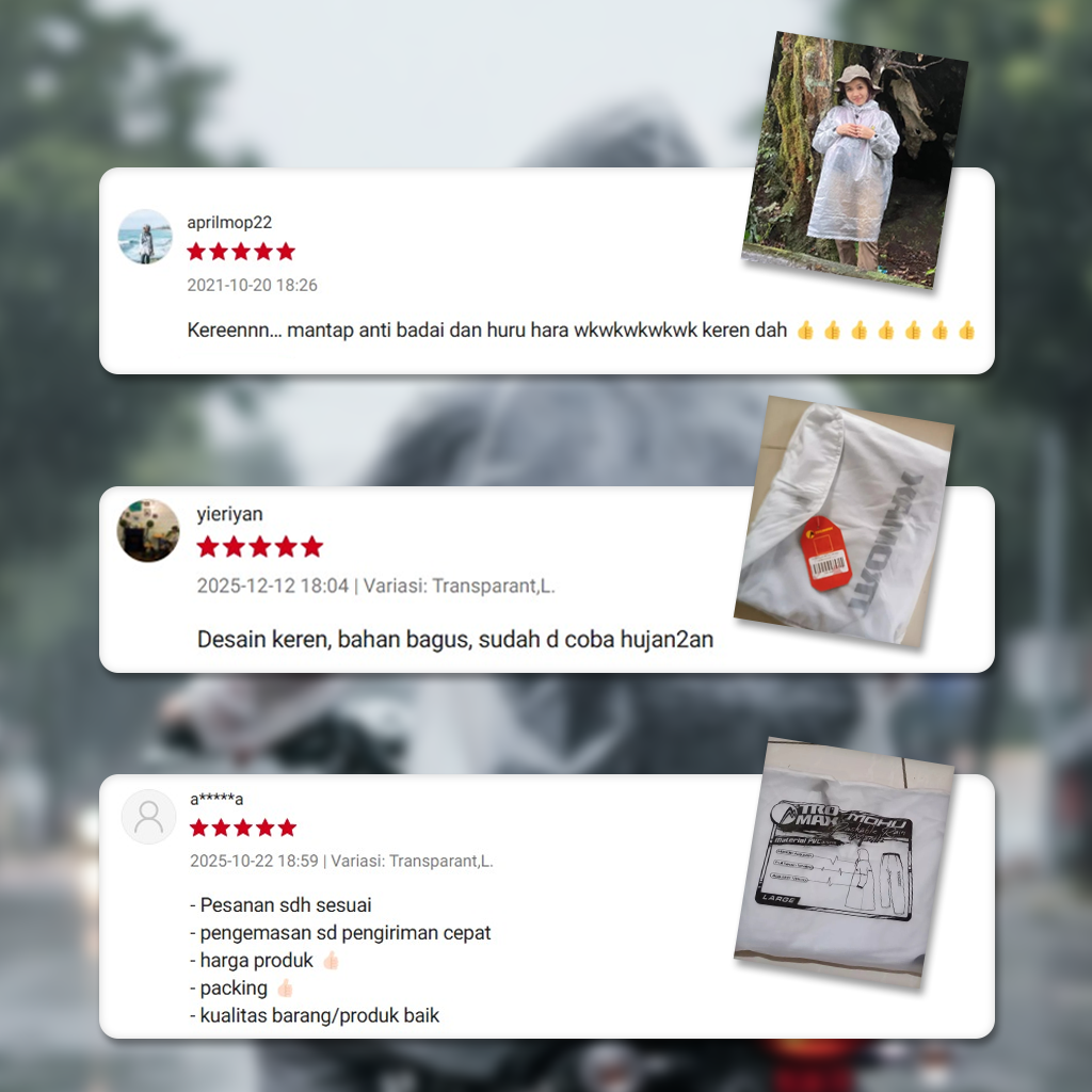 Tromax Mohu Jas Hujan Poncho Tahan Hujan Deras