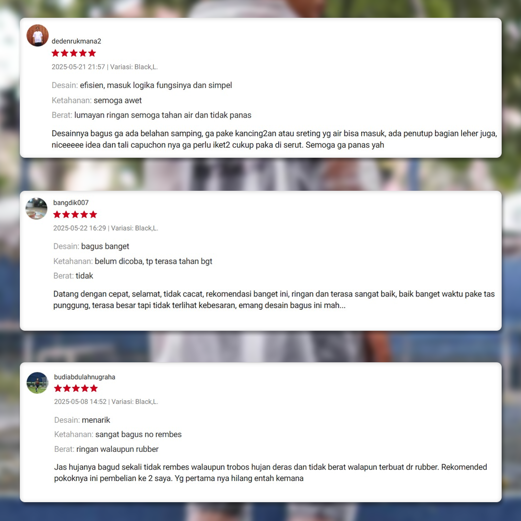 Tromax Mohu Jas Hujan Poncho Tahan Hujan Deras