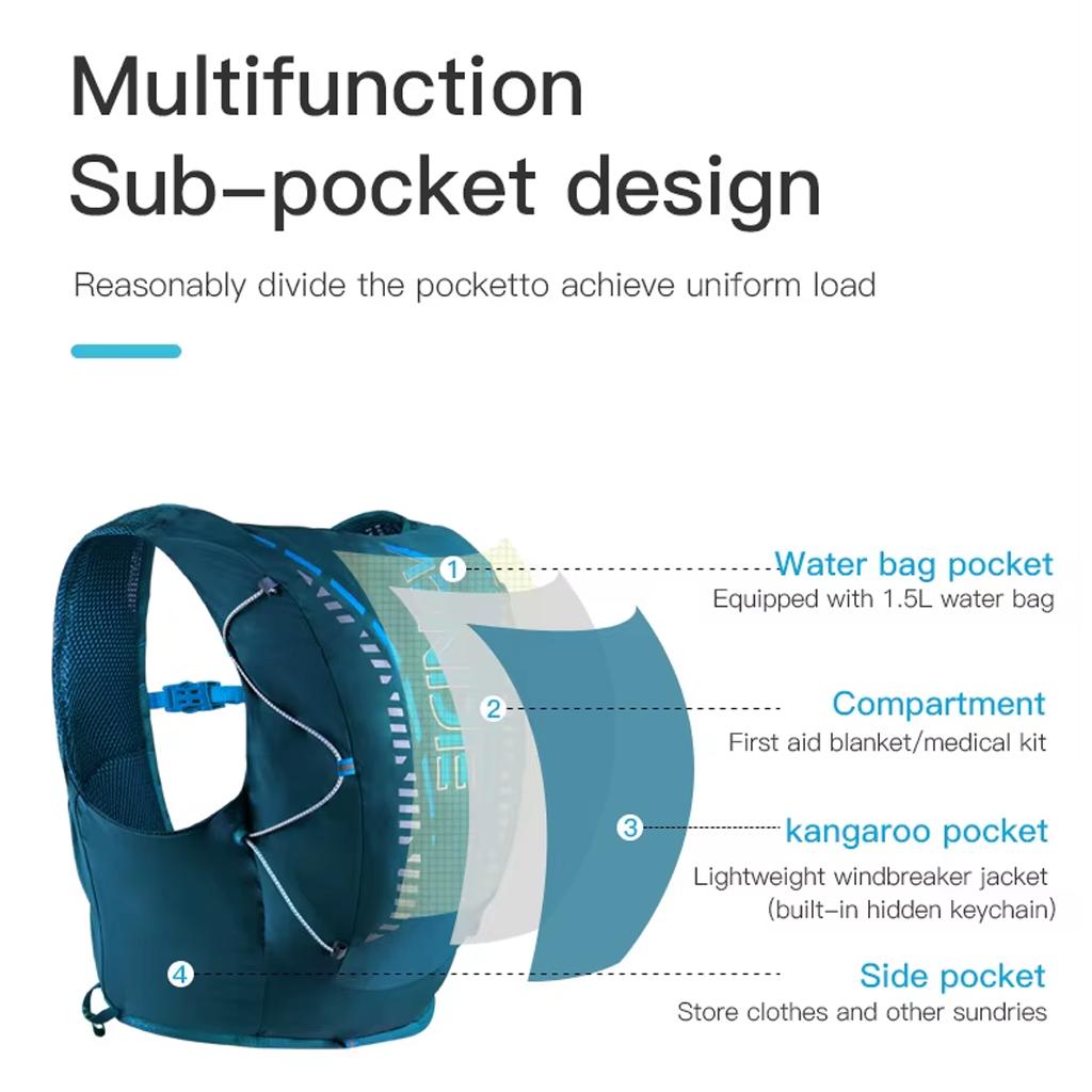 Rompi Lari Aonijie C962 Hydration Pack 12L