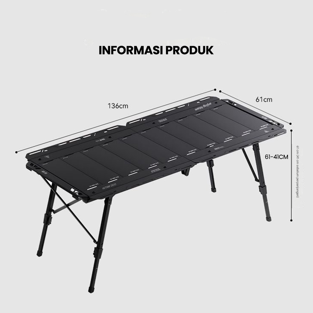 Blackdog Meja Lipat Outdoor Portable CBD2650JJ010 Meja IGT Tactical Camping Table Multifunction CBD2550JJ011