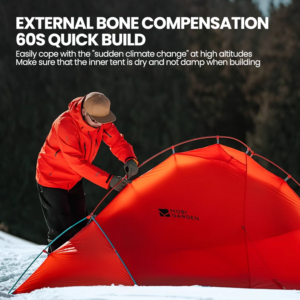 Mobi Garden Tenda Hiking Cold Mountain Snow Wing NX2456102 Hiking Tent 2P