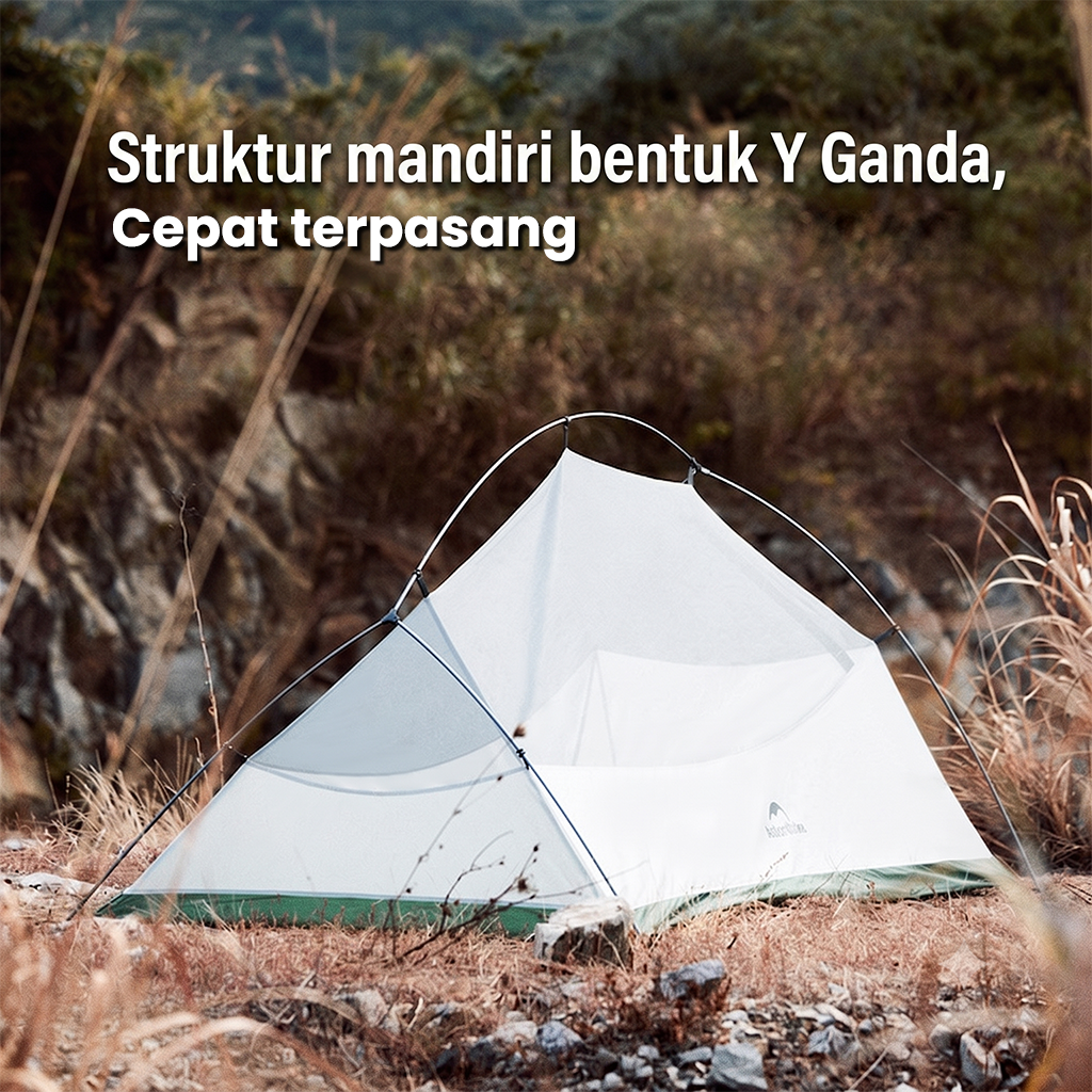 Tenda Hiking Ringan Naturehike Hiking Tent Cloud Up NH18T010-T/NH17T001-T/NH18T030-T/CNK2450WS032