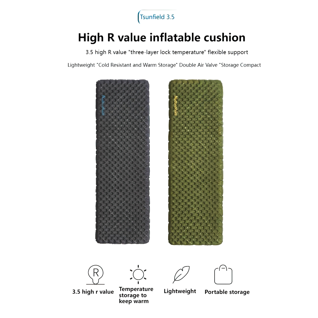 Naturehike Matras Angin Lipat Hiking Ultralight Tuye R3.5 CNH22DZ018 Sleeping Pad Camping