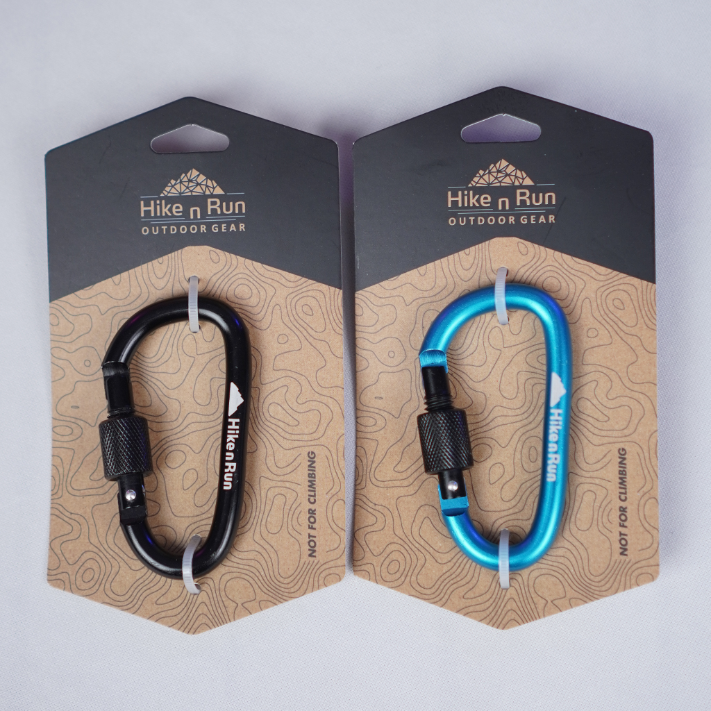 Hike n Run Carabiner Aluminum Multifungsi Gantungan Kunci