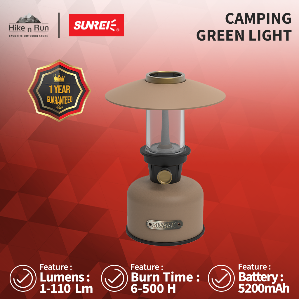 Sunrei Lampu Camping Green Light 2023