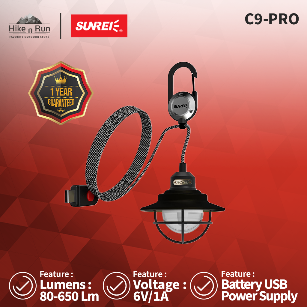 LAMPU GANTUNG USB SUNREI C9-PRO USB RETRO HANGING LAMP