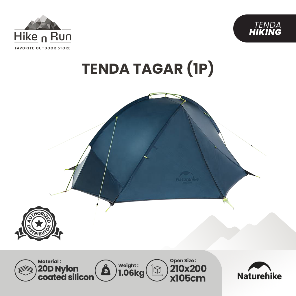 Naturehike Tenda 1P 2P Tagar NH17T140-J NH17T180-J