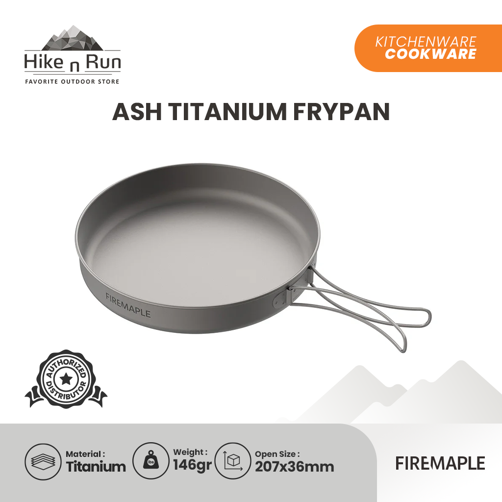 Firemaple ASH Titanium 8’’ Ultralight Frypan with Foldable Handle