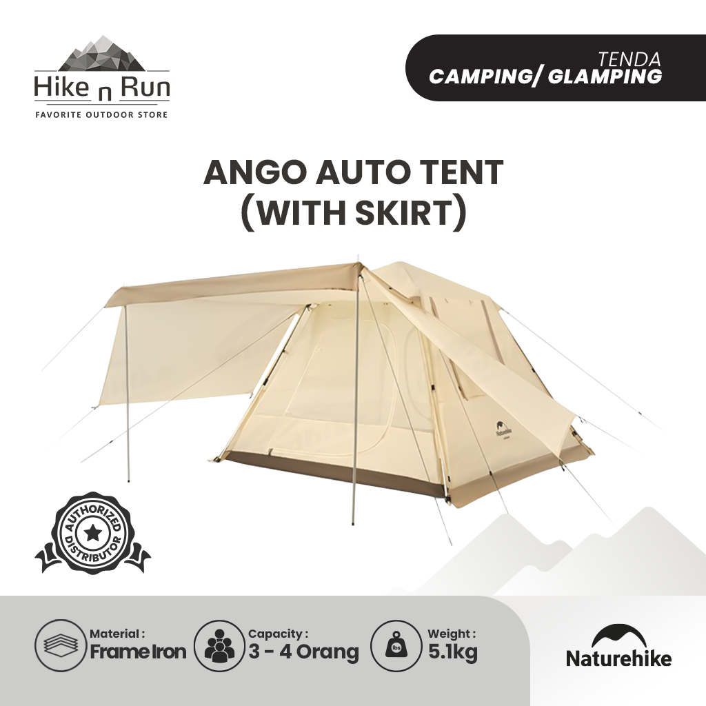 Naturehike NH21ZP010 Ango 4P Auto Tent with Skirt NH21ZP010