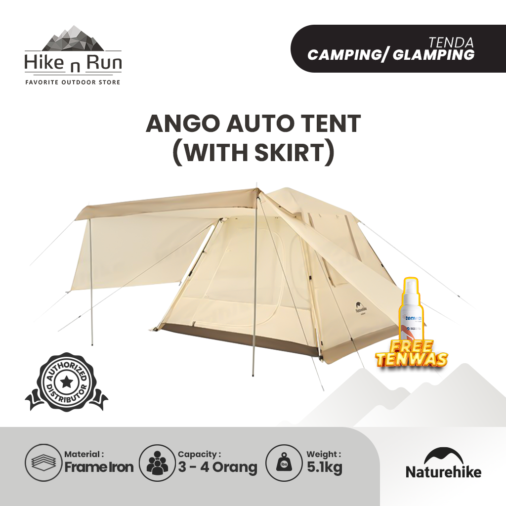 Naturehike NH21ZP010 Ango 4P Auto Tent with Skirt NH21ZP010