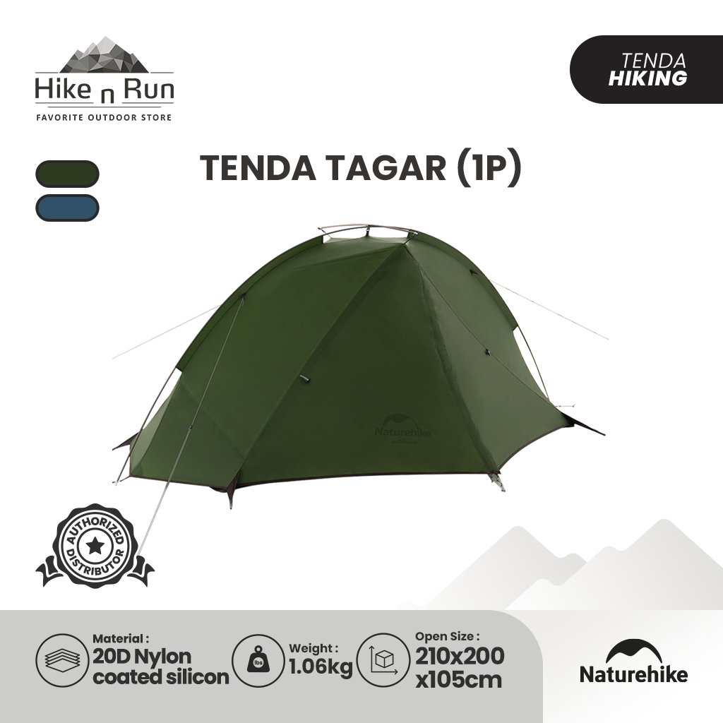 Naturehike Tenda 1P 2P Tagar NH17T140-J NH17T180-J