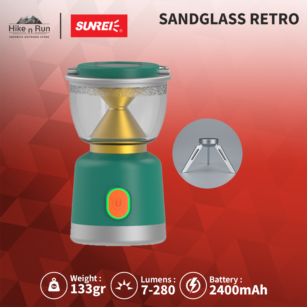 LAMPU LENTERA MINI GANTUNG CAMPING SUNREI SANDGLASS RETRO MINI LATERN