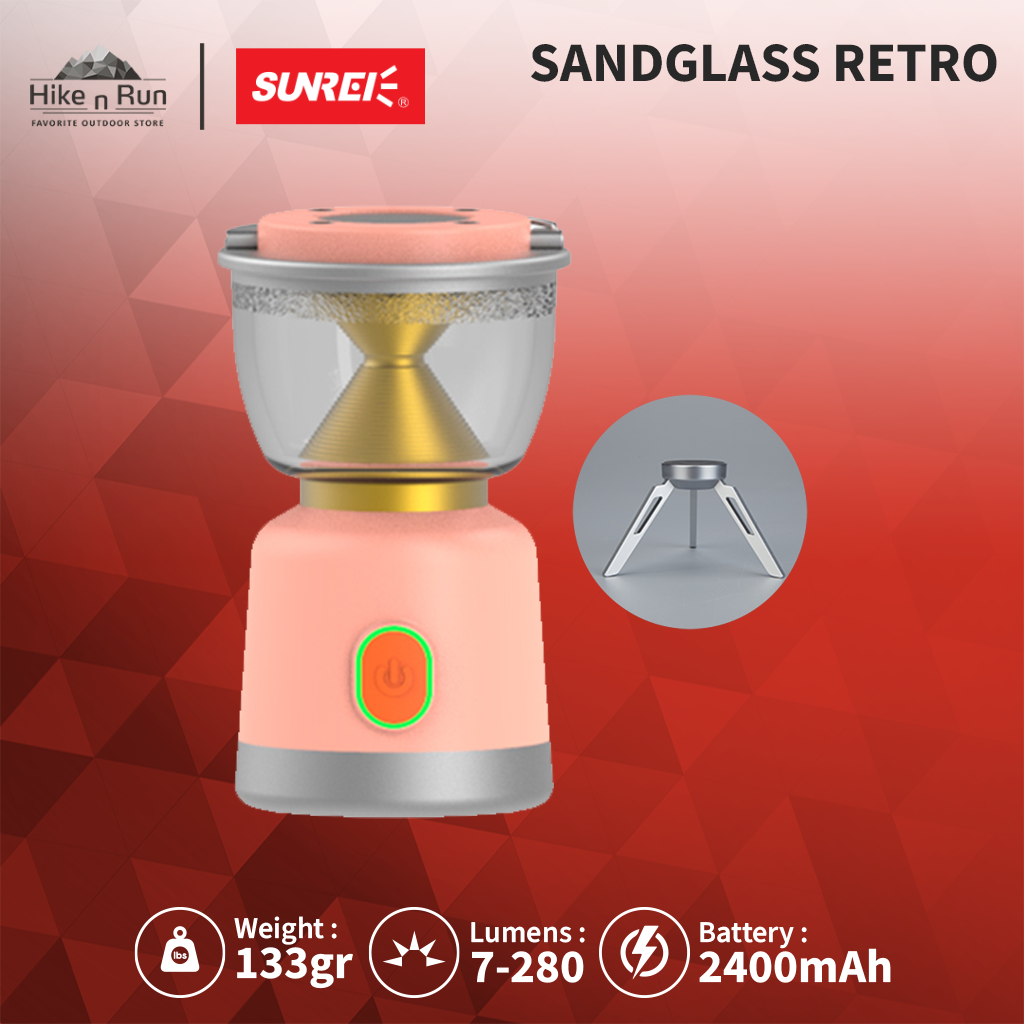 LAMPU LENTERA MINI GANTUNG CAMPING SUNREI SANDGLASS RETRO MINI LATERN