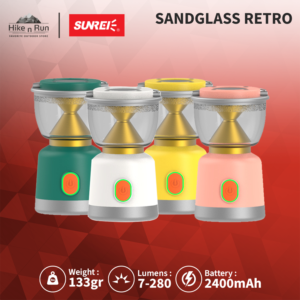 LAMPU LENTERA MINI GANTUNG CAMPING SUNREI SANDGLASS RETRO MINI LATERN