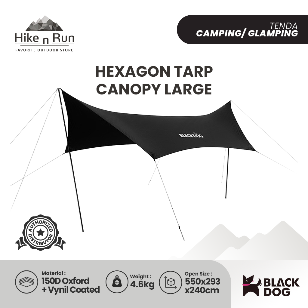 BLACKDOG BD-TM002 / BD-TM004 HEXAGONAL FLYSHEET TENT TARP CANOPY