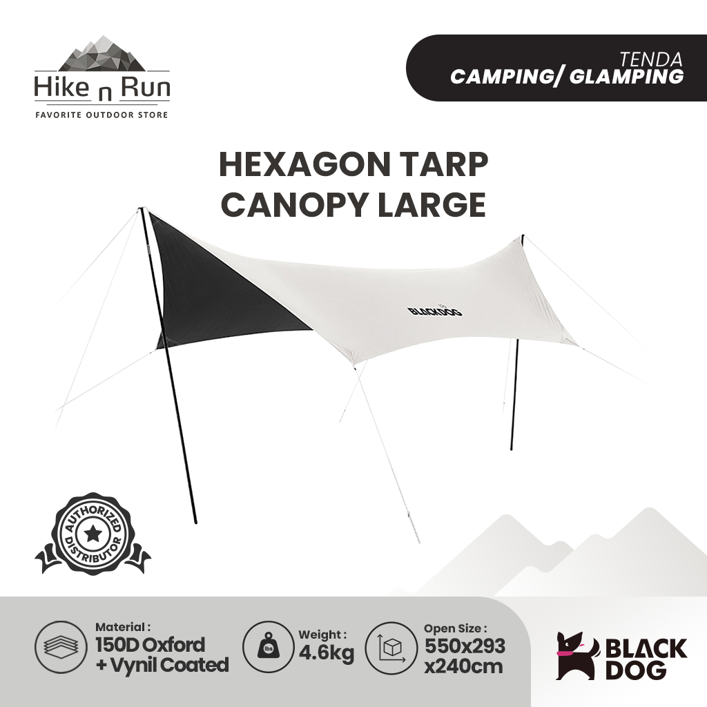 BLACKDOG BD-TM002 / BD-TM004 HEXAGONAL FLYSHEET TENT TARP CANOPY