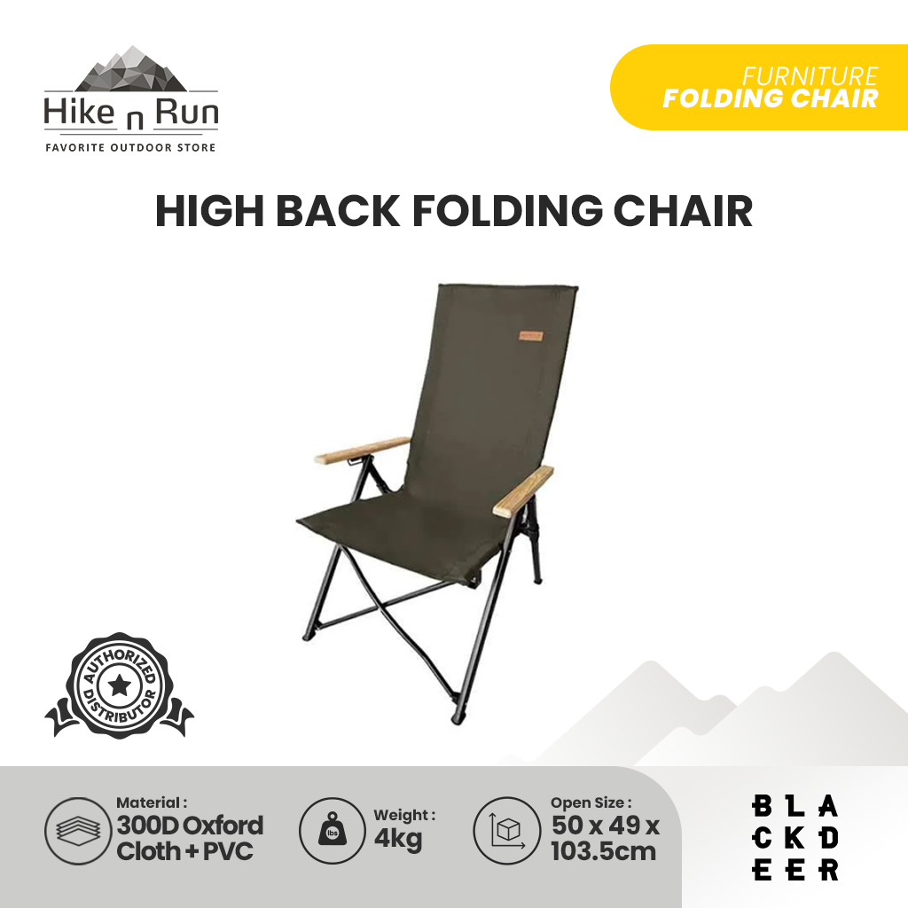 Kursi Lipat Camping Blackdeer BD1212211 High Back Folding Chair