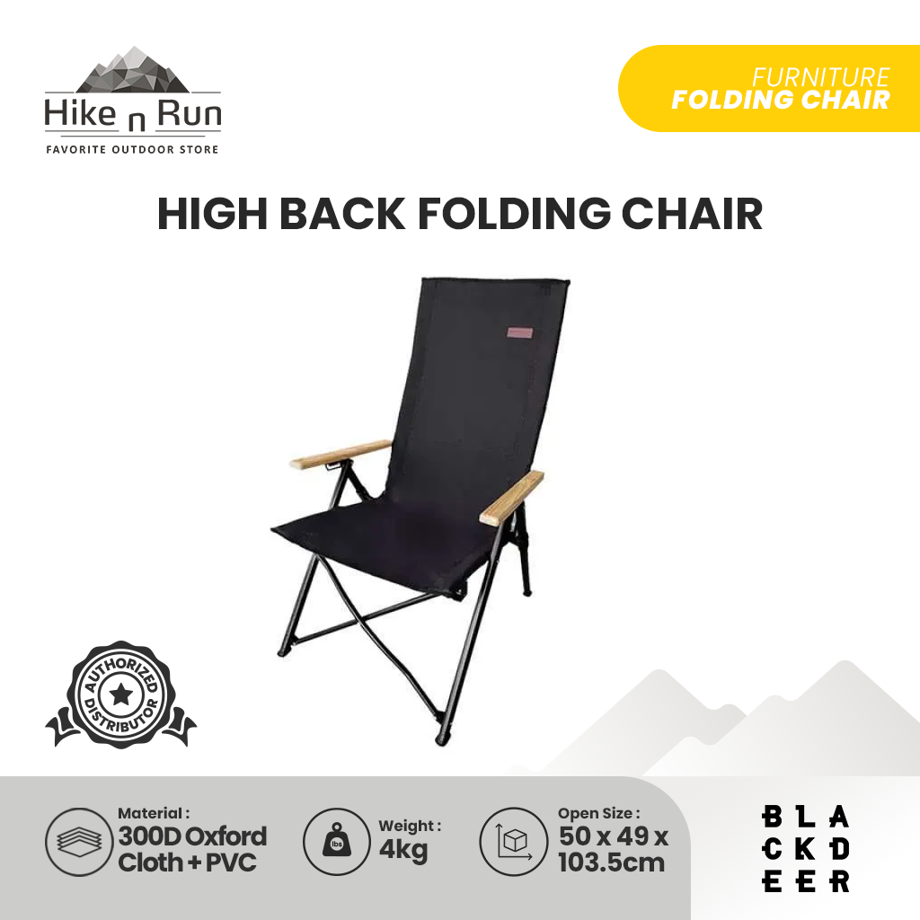 Kursi Lipat Camping Blackdeer BD1212211 High Back Folding Chair