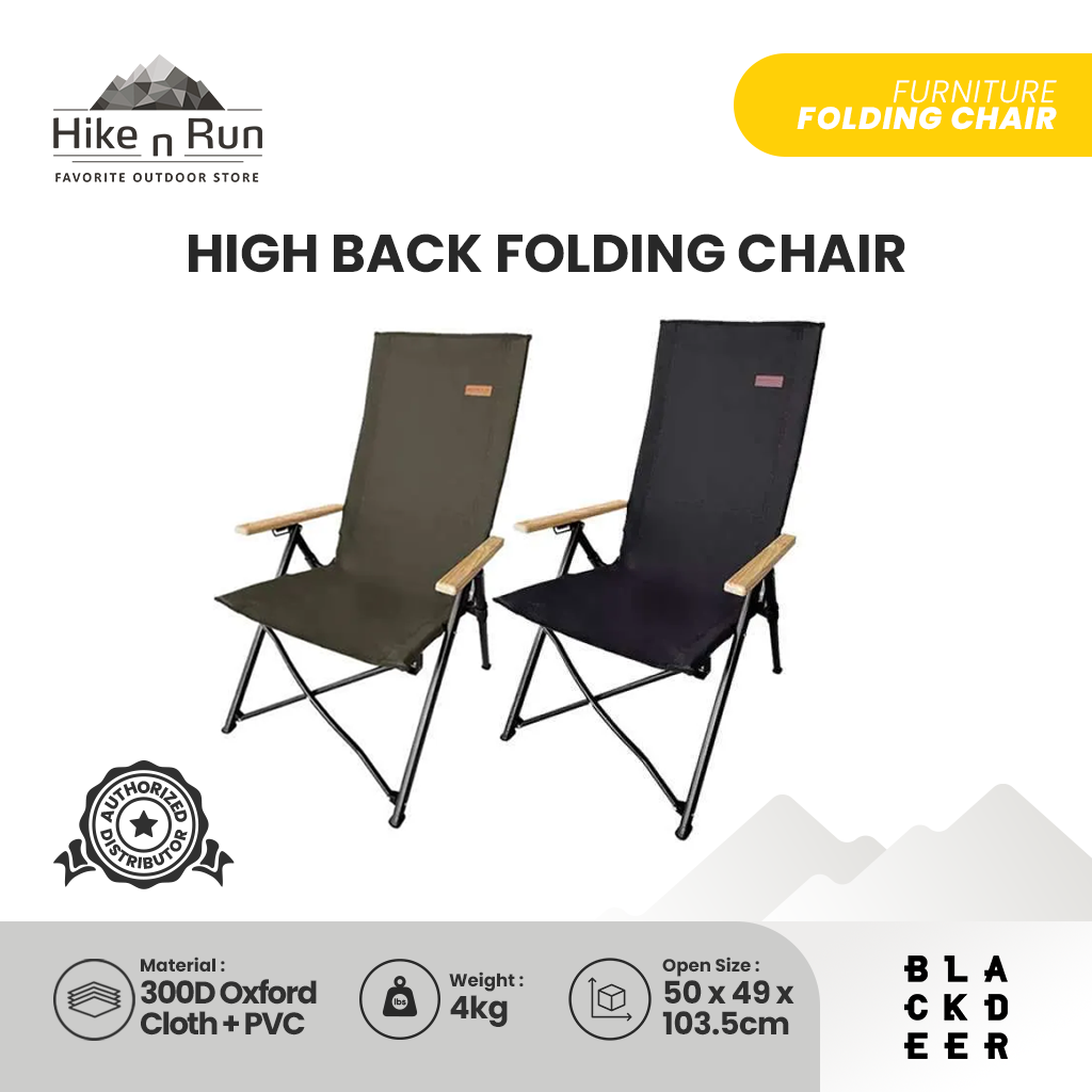 Kursi Lipat Camping Blackdeer BD1212211 High Back Folding Chair