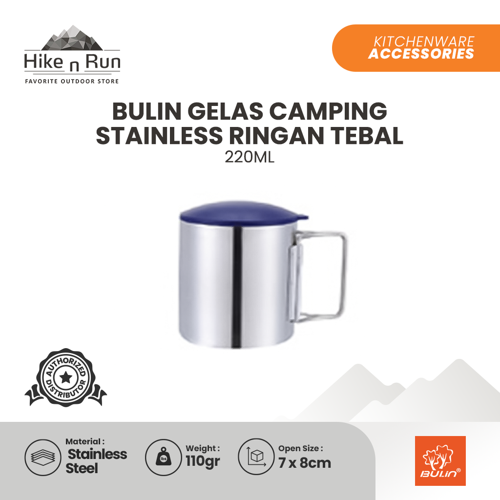 Bulin BL600 Gelas Camping Stainless Ringan Tebal