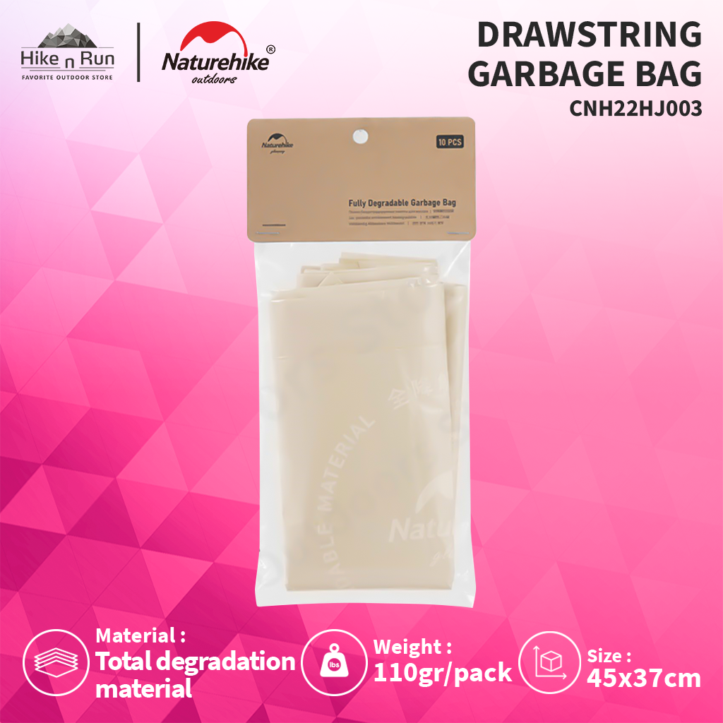 TOILET PORTABLE DAN KANTUNG SAMPAH SERUT NATUREHIKE CNH22HJ003 DRAWSTRING GARBAGE BAG AND EMERGENCY TOILET