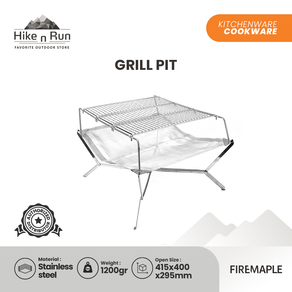 Grill Lipat Firemaple Ultralight Foldable Fire Pit Grill Net